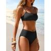 imageANRABESS Womens High Waisted Bikini Sets 2 Piece Swimsuits Cute Lace Square Neck Modest Bathing Suit 2026Black