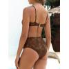 imageANRABESS Womens High Waisted Bikini Sets 2 Piece Swimsuits Cute Lace Square Neck Modest Bathing Suit 2026Coffee