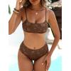imageANRABESS Womens High Waisted Bikini Sets 2 Piece Swimsuits Cute Lace Square Neck Modest Bathing Suit 2026Coffee