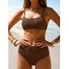 imageANRABESS Womens High Waisted Bikini Sets 2 Piece Swimsuits Cute Lace Square Neck Modest Bathing Suit 2026Coffee