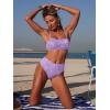 imageANRABESS Womens High Waisted Bikini Sets 2 Piece Swimsuits Cute Lace Square Neck Modest Bathing Suit 2026Purple