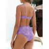 imageANRABESS Womens High Waisted Bikini Sets 2 Piece Swimsuits Cute Lace Square Neck Modest Bathing Suit 2026Purple