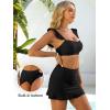 imageANRABESS Womens High Waisted Bikini Skirt Set Built in Buttom Two Piece Swimsuits 2026 Summer Beach Bathing Suit SwimwearBlack