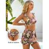 imageANRABESS Womens High Waisted Bikini Skirt Set Built in Buttom Two Piece Swimsuits 2026 Summer Beach Bathing Suit SwimwearBlack Multi Floral