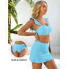 imageANRABESS Womens High Waisted Bikini Skirt Set Built in Buttom Two Piece Swimsuits 2026 Summer Beach Bathing Suit SwimwearLight Blue