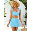 imageANRABESS Womens High Waisted Bikini Skirt Set Built in Buttom Two Piece Swimsuits 2026 Summer Beach Bathing Suit SwimwearLight Blue