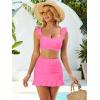 imageANRABESS Womens High Waisted Bikini Skirt Set Built in Buttom Two Piece Swimsuits 2026 Summer Beach Bathing Suit SwimwearLight Pink
