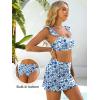 imageANRABESS Womens High Waisted Bikini Skirt Set Built in Buttom Two Piece Swimsuits 2026 Summer Beach Bathing Suit SwimwearWhite Blue Floral