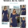 imageANRABESS Womens Lantern Short Sleeve Square Neck Casual Flowy Mini Dresses 2026 Holiday Summer Spring Beach Vacation ClothesNavy Blue