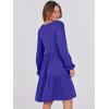 imageANRABESS Womens Long Sleeve Dress 2026 Fall Casual V Neck Tiered Flowy Short Dresses Spring Beach Travel Vacation ClothesRoyal Blue