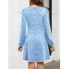 imageANRABESS Womens Long Sleeve Wrap Dress Floral Flowy ALine Casual Work Spring Vacation Short DressesBlue White Floral
