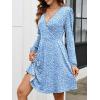 imageANRABESS Womens Long Sleeve Wrap Dress Floral Flowy ALine Casual Work Spring Vacation Short DressesBlue White Floral