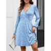 imageANRABESS Womens Long Sleeve Wrap Dress Floral Flowy ALine Casual Work Spring Vacation Short DressesBlue White Floral