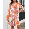 imageANRABESS Womens Long Sleeve Wrap Dress Floral Flowy ALine Casual Work Spring Vacation Short DressesChrysanthemum Floral