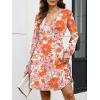 imageANRABESS Womens Long Sleeve Wrap Dress Floral Flowy ALine Casual Work Spring Vacation Short DressesChrysanthemum Floral