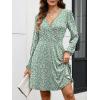imageANRABESS Womens Long Sleeve Wrap Dress Floral Flowy ALine Casual Work Spring Vacation Short DressesFloral Green