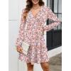 imageANRABESS Womens Long Sleeve Wrap Dress Floral Flowy ALine Casual Work Spring Vacation Short DressesFloral Pink