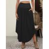 imageANRABESS Womens Maxi Skirts Summer Boho Floral High Waisted Flowy Swing Pleated Beach Long Skirt with PocketsBlack