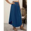 imageANRABESS Womens Maxi Skirts Summer Boho Floral High Waisted Flowy Swing Pleated Beach Long Skirt with PocketsBlue