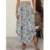 imageANRABESS Womens Maxi Skirts Summer Boho Floral High Waisted Flowy Swing Pleated Beach Long Skirt with PocketsFloral Leaves