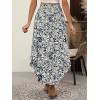 imageANRABESS Womens Maxi Skirts Summer Boho Floral High Waisted Flowy Swing Pleated Beach Long Skirt with PocketsFloral Leaves