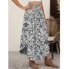 imageANRABESS Womens Maxi Skirts Summer Boho Floral High Waisted Flowy Swing Pleated Beach Long Skirt with PocketsFloral Leaves