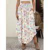 imageANRABESS Womens Maxi Skirts Summer Boho Floral High Waisted Flowy Swing Pleated Beach Long Skirt with PocketsFloral Multicolor