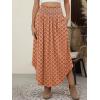 imageANRABESS Womens Maxi Skirts Summer Boho Floral High Waisted Flowy Swing Pleated Beach Long Skirt with PocketsFloral Orange