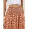 imageANRABESS Womens Maxi Skirts Summer Boho Floral High Waisted Flowy Swing Pleated Beach Long Skirt with PocketsFloral Orange