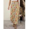 imageANRABESS Womens Maxi Skirts Summer Boho Floral High Waisted Flowy Swing Pleated Beach Long Skirt with PocketsFloral Orange Red