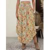 imageANRABESS Womens Maxi Skirts Summer Boho Floral High Waisted Flowy Swing Pleated Beach Long Skirt with PocketsFloral Orange Red