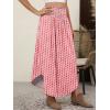 imageANRABESS Womens Maxi Skirts Summer Boho Floral High Waisted Flowy Swing Pleated Beach Long Skirt with PocketsFloral Red