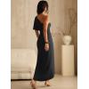 imageANRABESS Womens One Shoulder Formal Midi Dresses 2026 Summer Wrap High Slit Beach Wedding Guest Party Cocktail Maxi DressBlack