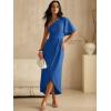 imageANRABESS Womens One Shoulder Formal Midi Dresses 2026 Summer Wrap High Slit Beach Wedding Guest Party Cocktail Maxi DressBlue