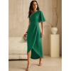 imageANRABESS Womens One Shoulder Formal Midi Dresses 2026 Summer Wrap High Slit Beach Wedding Guest Party Cocktail Maxi DressDeep Green