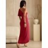 imageANRABESS Womens One Shoulder Formal Midi Dresses 2026 Summer Wrap High Slit Beach Wedding Guest Party Cocktail Maxi DressRed