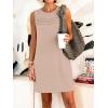 imageANRABESS Womens Summer Casual Mini Dresses 2026 Sleeveless Crewneck WrinkleFree Sundress Beach Vacation Short Tank DressKhaki