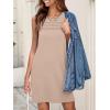 imageANRABESS Womens Summer Casual Mini Dresses 2026 Sleeveless Crewneck WrinkleFree Sundress Beach Vacation Short Tank DressKhaki