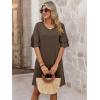 imageANRABESS Womens Summer Dresses 2026 Ruffle Sleeve V Neck Casual A Line Tshirt Mini Dress Beach Vacation Clothes with PocketsCoffee