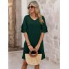 imageANRABESS Womens Summer Dresses 2026 Ruffle Sleeve V Neck Casual A Line Tshirt Mini Dress Beach Vacation Clothes with PocketsDeep Green