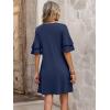 imageANRABESS Womens Summer Dresses 2026 Ruffle Sleeve V Neck Casual A Line Tshirt Mini Dress Beach Vacation Clothes with PocketsNavy Blue