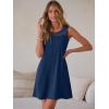 imageANRABESS Womens Summer Dresses Lace Crew Neck Sleeveless Sundress 2026 Mini Tank Dress Boho Beach Cover Ups with PocketsBlue