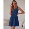 imageANRABESS Womens Summer Dresses Lace Crew Neck Sleeveless Sundress 2026 Mini Tank Dress Boho Beach Cover Ups with PocketsBlue