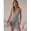 imageANRABESS Womens Summer Dresses Lace Crew Neck Sleeveless Sundress 2026 Mini Tank Dress Boho Beach Cover Ups with PocketsGrey Khaki White Dot