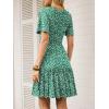 imageANRABESS Womens Summer Dresses Short Sleeve Wrap V Neck ALine Floral Mini Dress Spring Causal Boho Beach Vacation SundressGreen White Floral
