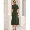 imageANRABESS Womens Summer Maxi Dresses Casual Short Sleeve Elegant Classy Vintage 2026 Spring Flowy Cocktail Dress 80s OutfitArmy Green