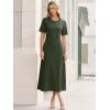 imageANRABESS Womens Summer Maxi Dresses Casual Short Sleeve Elegant Classy Vintage 2026 Spring Flowy Cocktail Dress 80s OutfitArmy Green