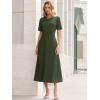 imageANRABESS Womens Summer Maxi Dresses Casual Short Sleeve Elegant Classy Vintage 2026 Spring Flowy Cocktail Dress 80s OutfitArmy Green
