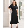imageANRABESS Womens Summer Maxi Dresses Casual Short Sleeve Elegant Classy Vintage 2026 Spring Flowy Cocktail Dress 80s OutfitBlack