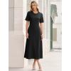 imageANRABESS Womens Summer Maxi Dresses Casual Short Sleeve Elegant Classy Vintage 2026 Spring Flowy Cocktail Dress 80s OutfitBlack